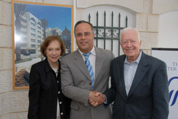 President Carter, Mrs. Carter and Dr. Nader Said – AWRAD's General Director